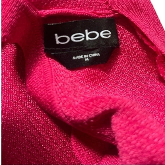 Bebe Pink Elissa Scalloped Dress. Size M - Picture 3 of 13